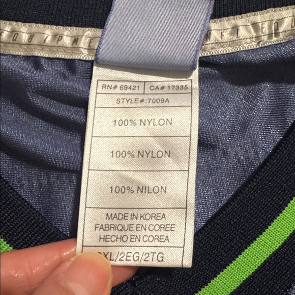 Vintage Seattle Seahawks Hasselbeck 8 Reebok On Field Jersey Blue-2XL - Picture 11 of 12